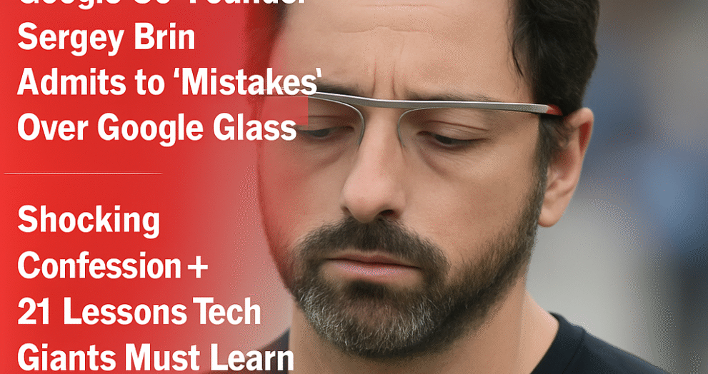Google Co-Founder Sergey Brin Takes Responsibility for 'Mistakes' Over Google Glass Jaw-Dropping Confession + 21 Lessons Technology Giants Must Learn