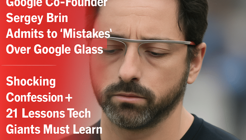 Google Co-Founder Sergey Brin Takes Responsibility for 'Mistakes' Over Google Glass Jaw-Dropping Confession + 21 Lessons Technology Giants Must Learn