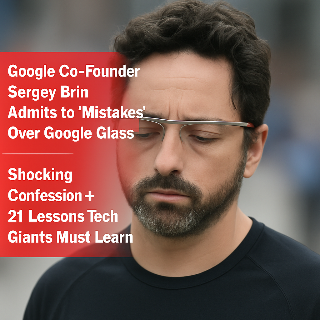 Google Co-Founder Sergey Brin Takes Responsibility for 'Mistakes' Over Google Glass Jaw-Dropping Confession + 21 Lessons Technology Giants Must Learn